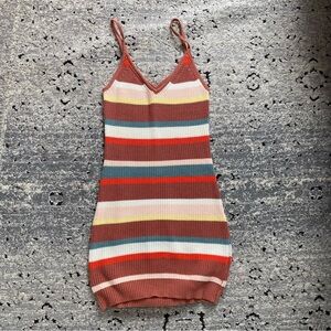 Lush striped knit dress